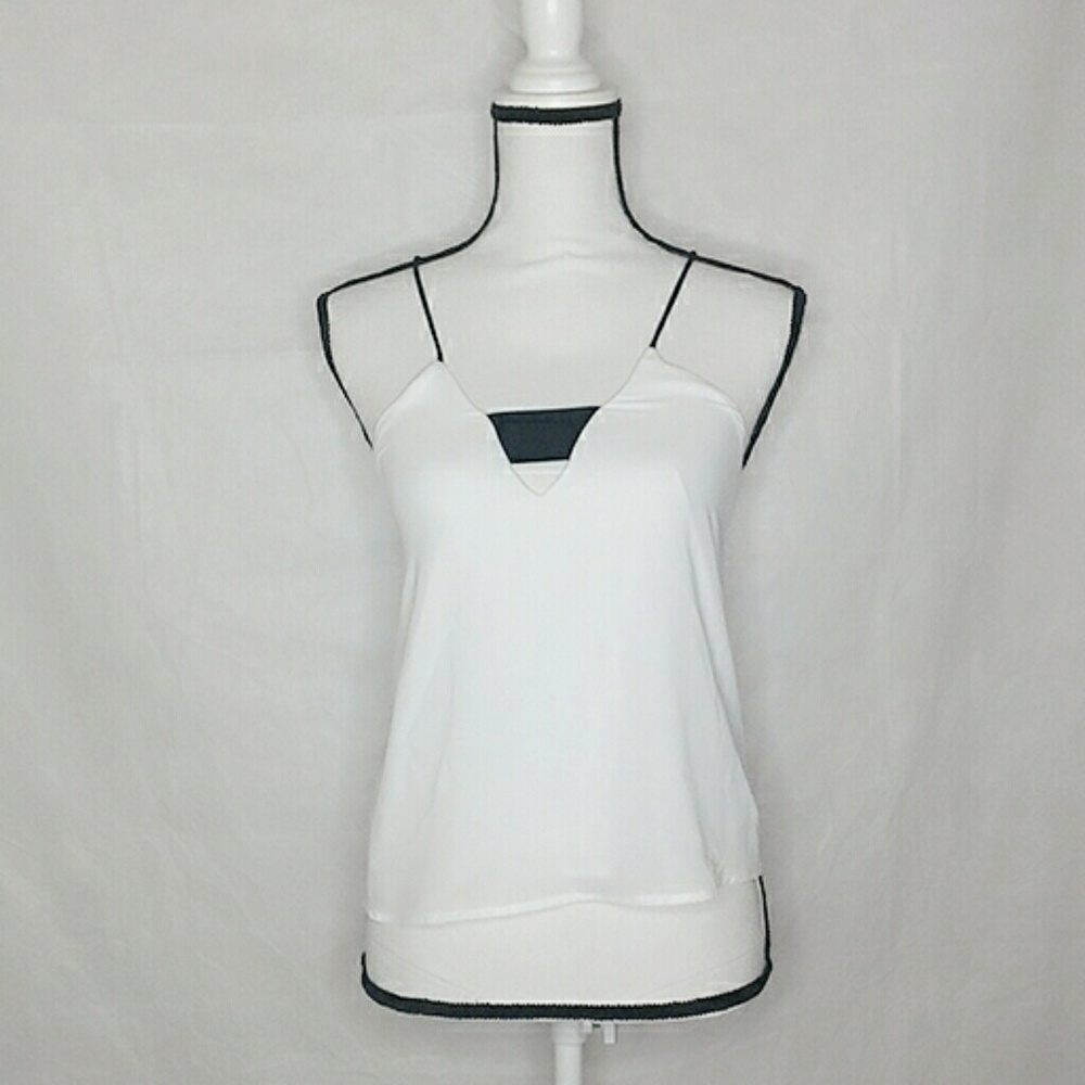 NWT Express White Low Cut Tank Top XXS